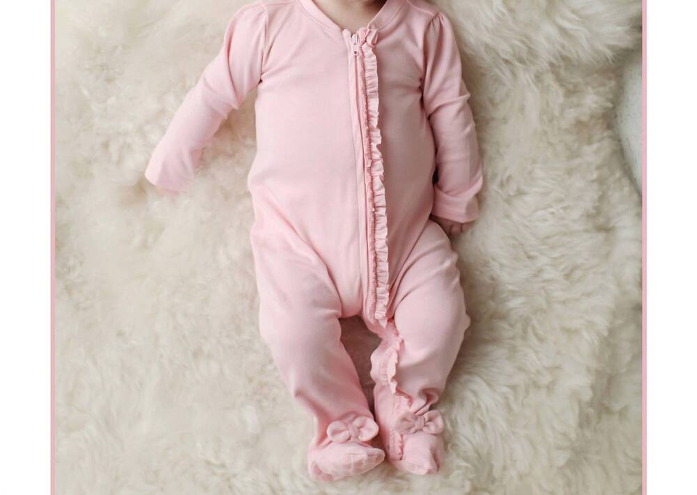 NEW LEMON LOVES LAYETTE newborns and baby girls' lulu romper in pink